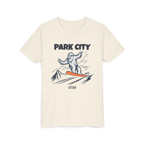 Park City, Utah Yeti Snowboard Youth Tee - Kids Skiing Shirt