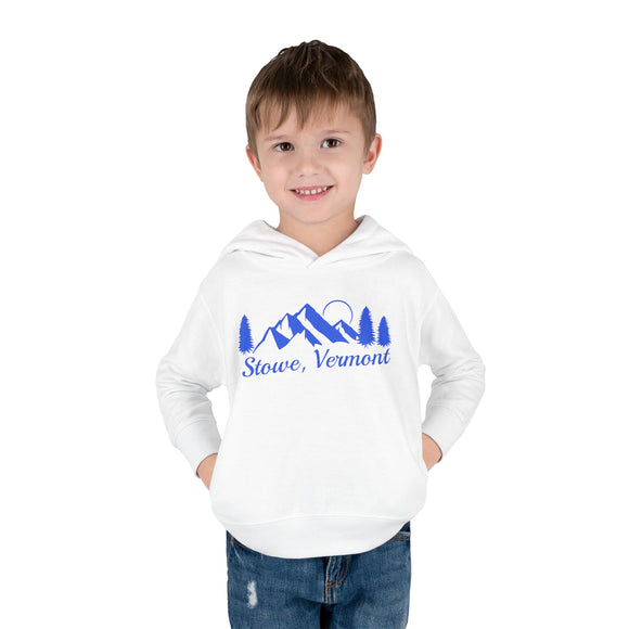 Stowe, Vermont Toddler Hoodie - Unisex Mountain Stowe Pullover Sweatshirt, Kids Hooded Jumper, Vermont Souvenir
