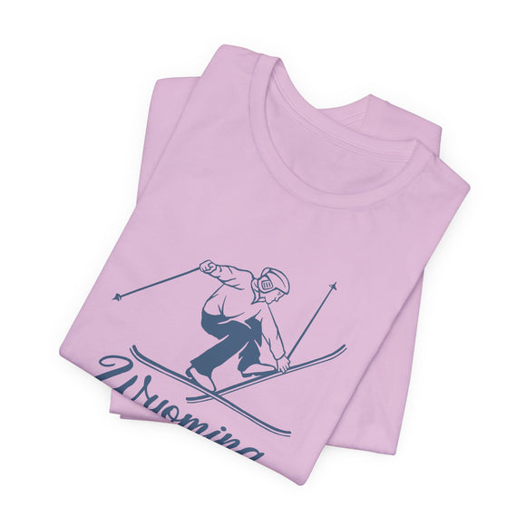 Wyoming T Shirt - Vintage Ski Graphic Wyoming Tee