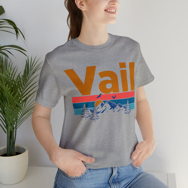 Vail, Colorado Shirt - Mountain Sunset Unisex Vail T-Shirt