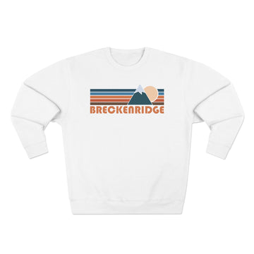 Buy white Premium Breckenridge, Colorado Retro Mountain Graphic Sweatshirt