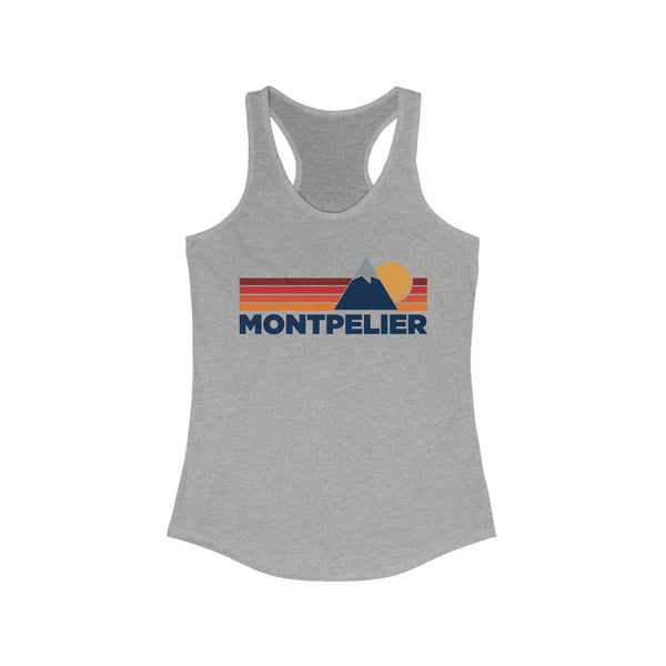 Montpelier, Vermont Women's Racerback Tank Top - Mountain Lover Sleeveless Shirt, Women's Montpelier Hiking Tank