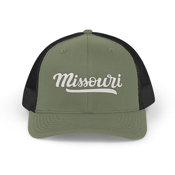 Buy loden-black Missouri Snapback Trucker Cap - Embroidered Missouri Hat
