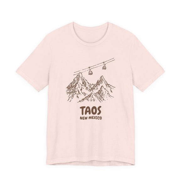 Taos, New Mexico Mountain T-Shirt — Vintage Gondola Ski Mountain Tee