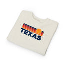 Texas Toddler Sweatshirt - Retro Sun Texas Toddler Crewneck Sweatshirt-7