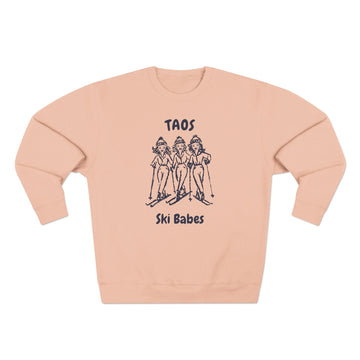 Buy pale-pink Premium Taos, New Mexico Ski Babes Sweatshirt