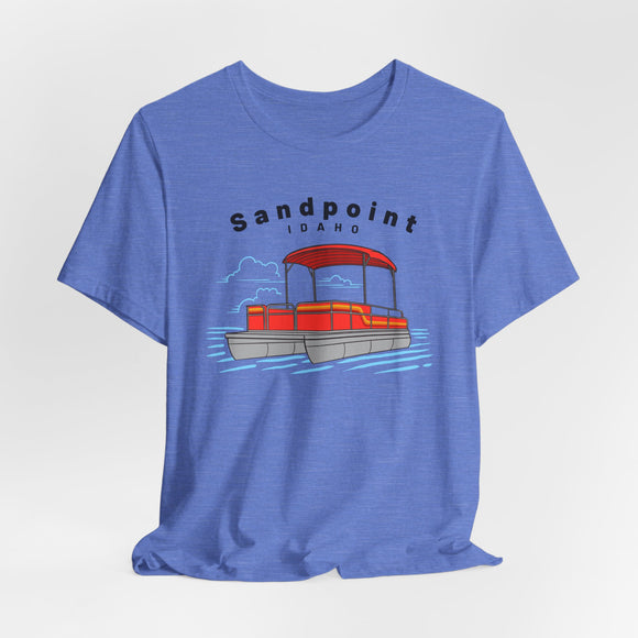 Sandpoint, Idaho T Shirt - Pontoon Boat Tee