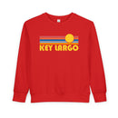 Key Largo, Florida Toddler Sweatshirt - Retro Sun Key Largo Toddler Crewneck Sweatshirt-6