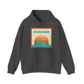 Durango, Colorado Mountain Sun Hoodie - Unisex Hooded Sweatshirt, Travel Sweatshirt, Sunset