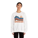 Oregon Sweatshirt Retro Mountains, Oregon Unisex Graphic Crewneck-9