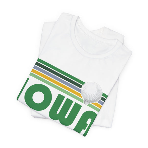Golf Iowa T-Shirt - Retro Golf Unisex Iowa Shirt