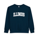 Illinois Toddler Sweatshirt - Illinois Toddler Crewneck Sweatshirt-4
