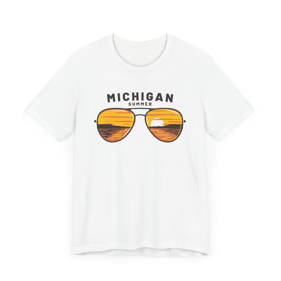 Michigan T Shirt - Sunglasses Lake Graphic Michigan Tee