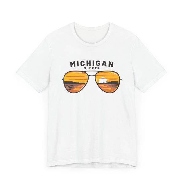 Michigan T Shirt - Sunglasses Lake Graphic Michigan Tee