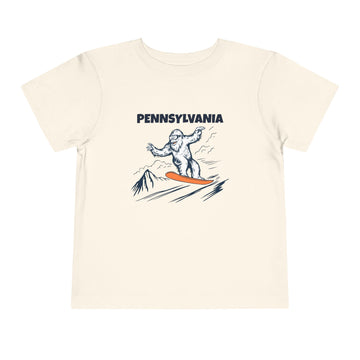 Pennsylvania Yeti Snowboard Toddler Tee