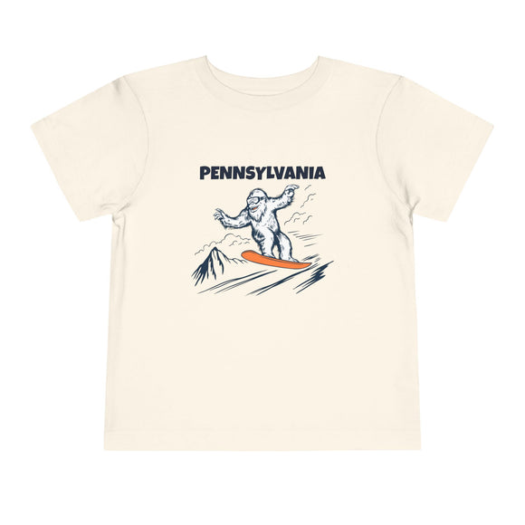 Pennsylvania Yeti Snowboard Toddler Tee