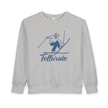 Telluride, Colorado Toddler Sweatshirt - Vintage Ski Telluride Toddler Crewneck Sweatshirt - 0
