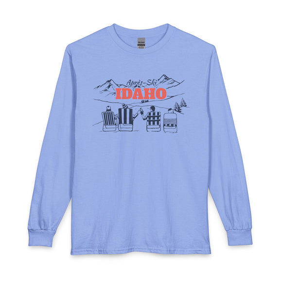 Idaho Après-ski Long Sleeve Shirt - Mountain Retro Skiing