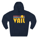 Premium Vail, Colorado Hoodie - Retro Sun Unisex Sweatshirt-1