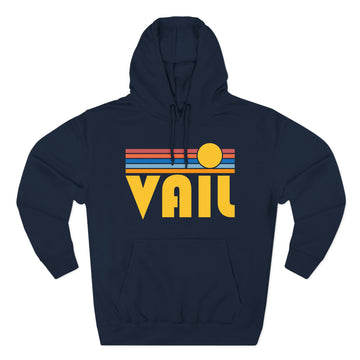 Premium Vail, Colorado Hoodie - Retro Sun Unisex Sweatshirt