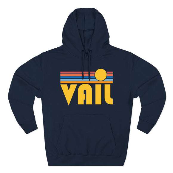 Premium Vail, Colorado Hoodie - Retro Sun Unisex Sweatshirt