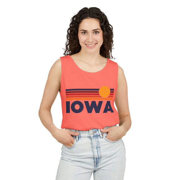 Iowa Retro Sunstripe Tank Top | Comfort Colors - 100% Cotton