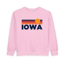 Iowa Toddler Sweatshirt - Retro Sun Iowa Toddler Crewneck Sweatshirt-4