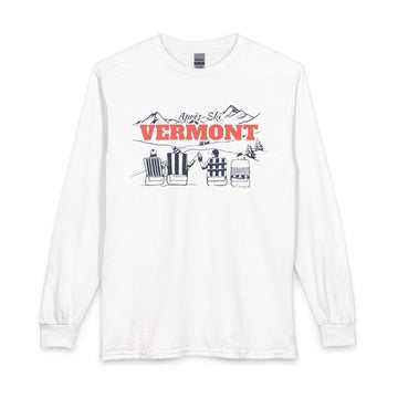 Vermont Après-ski Long Sleeve Shirt - Mountain Retro Skiing - 0