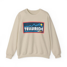 Telluride, Colorado Sweatshirt - Mountain Graphic Crewneck
