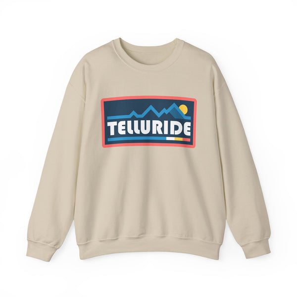 Telluride, Colorado Sweatshirt - Mountain Graphic Crewneck