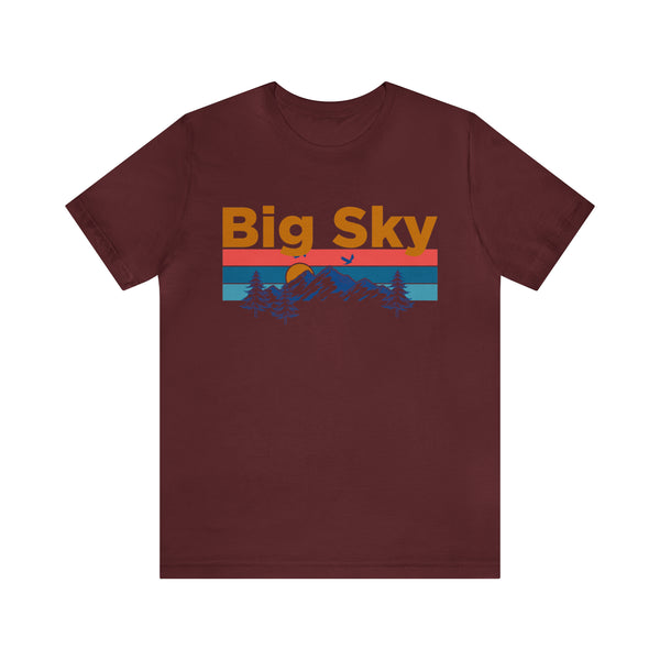 Big Sky, Montana Shirt - Mountain Sunset Unisex Big Sky T-Shirt