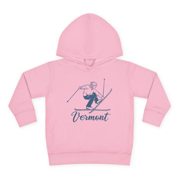 Buy pink Vermont Toddler Hoodie - Unisex Vintage Skiing Vermont Sweatshirt