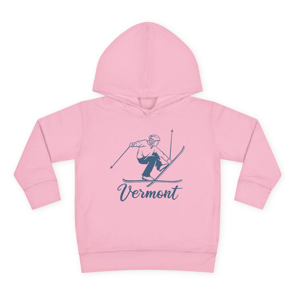 Vermont Toddler Hoodie - Unisex Vintage Skiing Vermont Sweatshirt