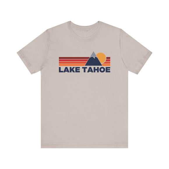 Retro Lake Tahoe, California T-shirt, Mountain Tee, Vintage Lake Tahoe Unisex Jersey Shirt, Outdoor Hiking Apparel