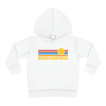 Buy white Breckenridge, Colorado Toddler Hoodie - Retro Sunrise Unisex Breckenridge Toddler Sweatshirt