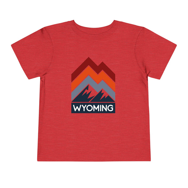 Wyoming Toddler T-Shirt - Retro Palm Tree Unisex Toddler Wyoming Shirt