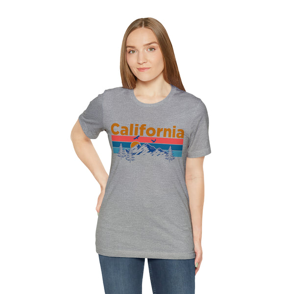 California T-Shirt - Mountain Sunset Unisex California Shirt