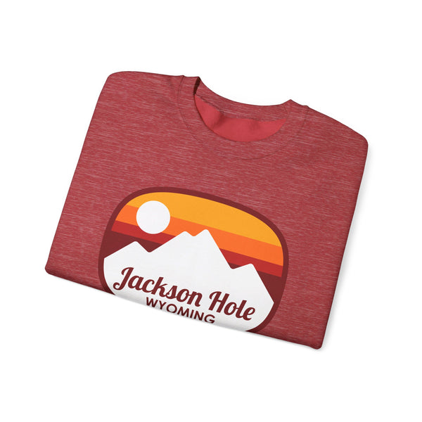 Jackson Hole, Wyoming Sweatshirt - Unisex Retro Ombre Crewneck Jackson Hole Sweatshirt