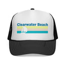 Clearwater Beach, Florida Retro Sailboat Trucker Hat-1