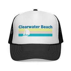 Clearwater Beach, Florida Retro Sailboat Trucker Hat
