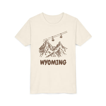 Wyoming Youth T-Shirt — Vintage Gondola Ski Mountain Tee