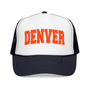 Denver Foam Trucker Hat – Retro Patch Lettering Mesh Cap-2