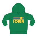 Iowa Toddler Hoodie - Retro Sunrise Unisex Iowa Toddler Sweatshirt-3