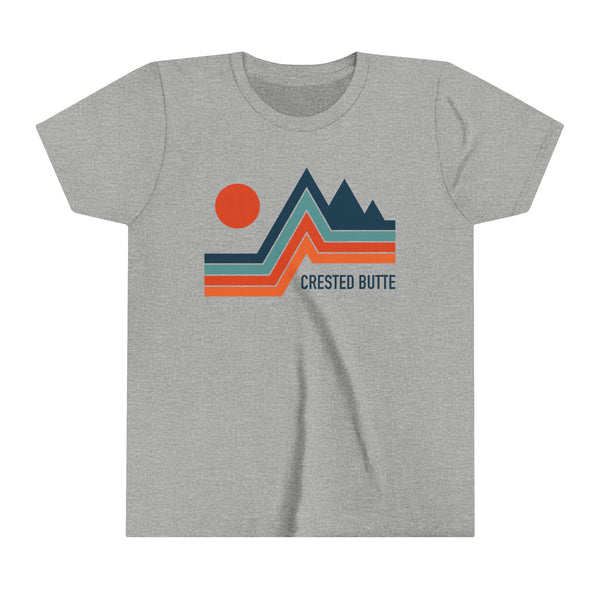 Crested Butte, Colorado Youth Shirt - Retro Mountain Crested Butte Kid's T-Shirt