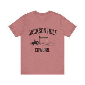 Jackson Hole, Wyoming Cowgirl Graphic Tee - 0