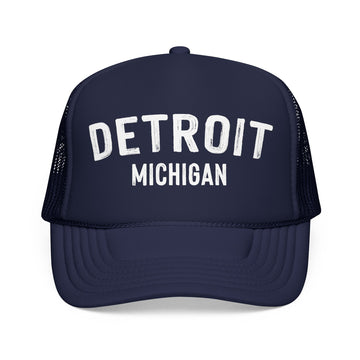 Detroit, Michigan Trucker Hat - Detroit Cap