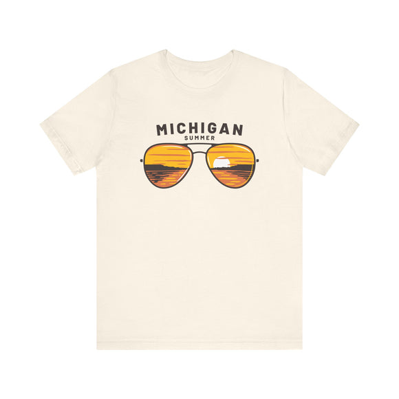 Michigan T Shirt - Sunglasses Lake Graphic Michigan Tee