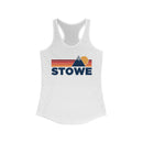 Stowe, Vermont Women's Racerback Tank Top - Mountain Lover Sleeveless Shirt, Women's Stowe Hiking Tank-1