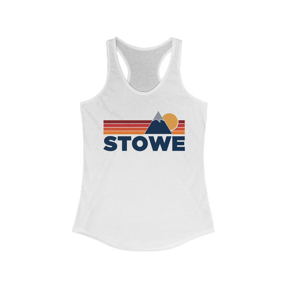Stowe, Vermont Women's Racerback Tank Top - Mountain Lover Sleeveless Shirt, Women's Stowe Hiking Tank