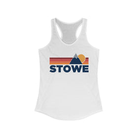 Stowe, Vermont Women's Racerback Tank Top - Mountain Lover Sleeveless Shirt, Women's Stowe Hiking Tank